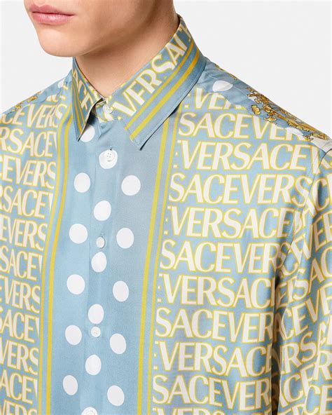 versace shirt blau|shirts that look like versace.